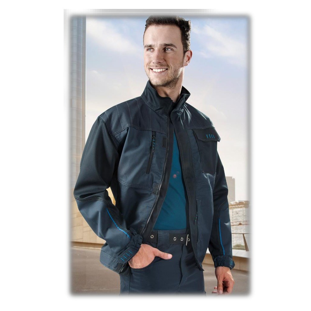 4TECH Arbeitsjacke, dunkelgrau/schwarz, königsblau/schwarz 2