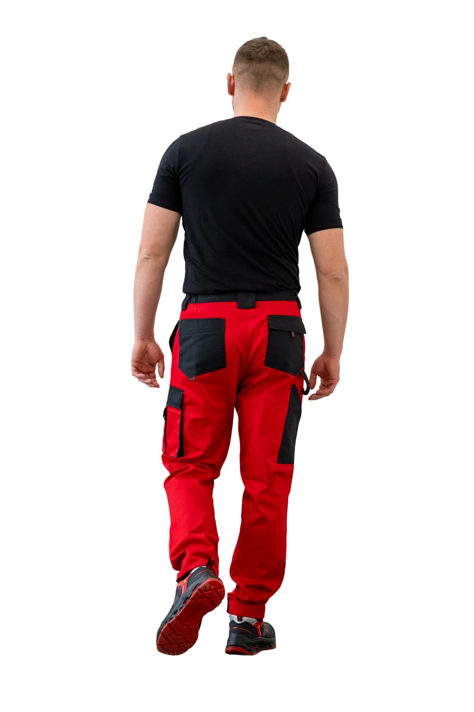 DYNAMIC STRETCH Safety1st delovne hlače do pasu, rdeče/črne 5