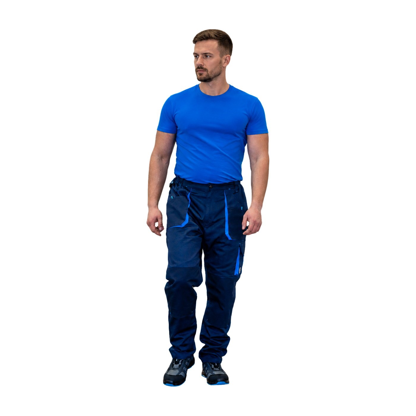 HAMMER EXPERT BLUE delovne hlače, temno modre/azurno modre