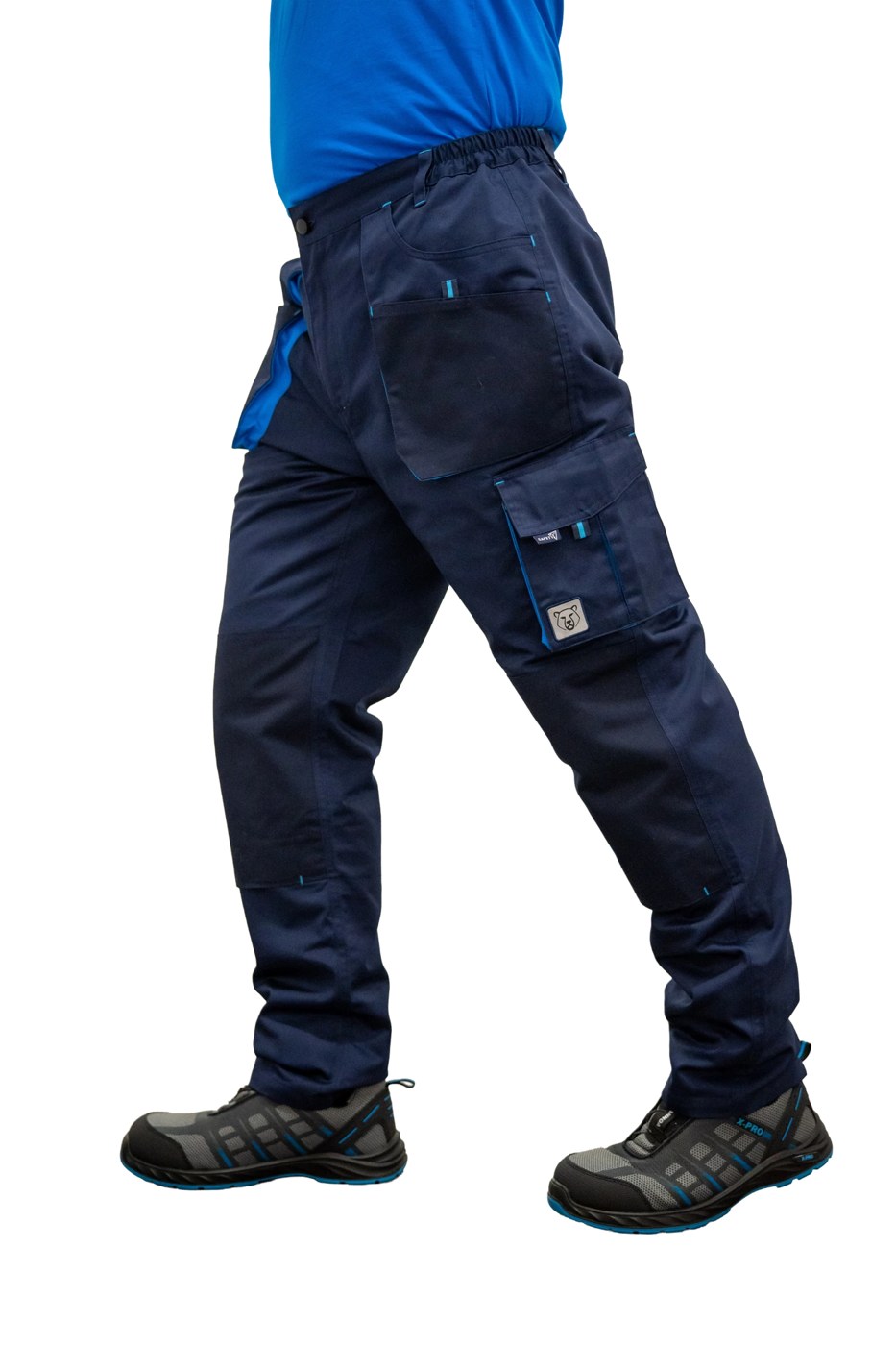 HAMMER EXPERT BLUE delovne hlače, temno modre/azurno modre 4