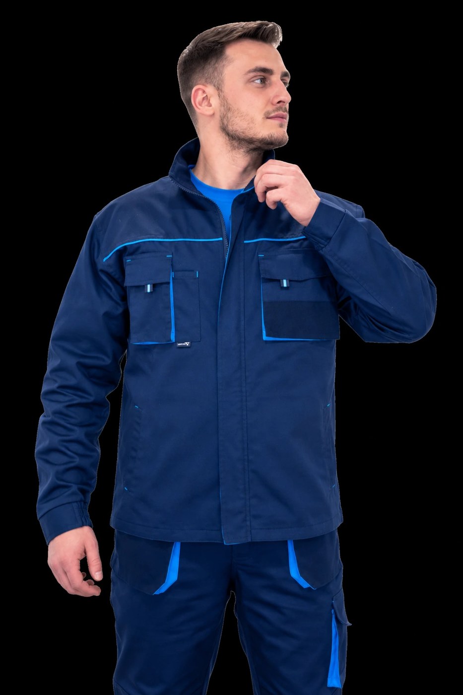 HAMMER EXPERT BLUE delovne hlače, temno modre/azurno modre 6