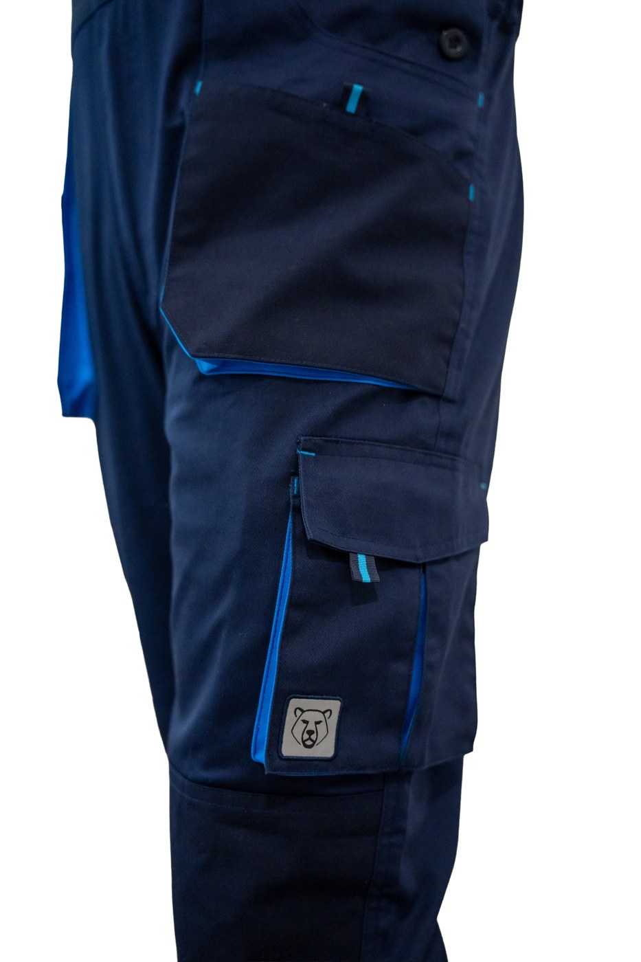 HAMMER EXPERT BLUE delovne hlače z naramnicami, temno modre/azurno modre 5